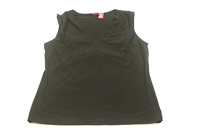 #ad Merona Top Sleeveless Black Stretch V Neck Womens Size Medium $9.00