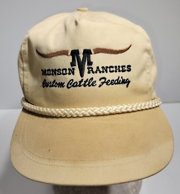 #ad Monson Ranches Custom Cattle Feeding Strapback Hat Cap Rare Sportcap Supreme cap $24.99