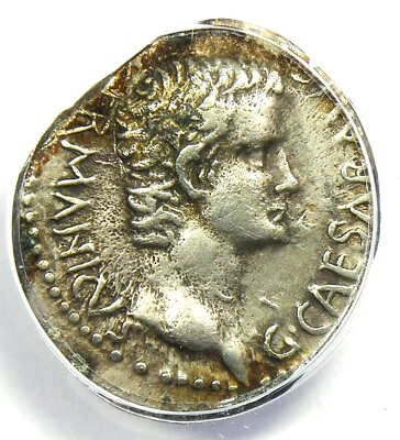 Caligula AR Drachm Cappadocia Caesarea Silver Gaius Coin 37 41 AD ANACS XF40 $1990.25