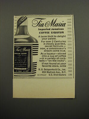 #ad 1955 Tia Maria Coffee Liqueur Advertisement Imported Jamaican Coffee Liqueur $19.99