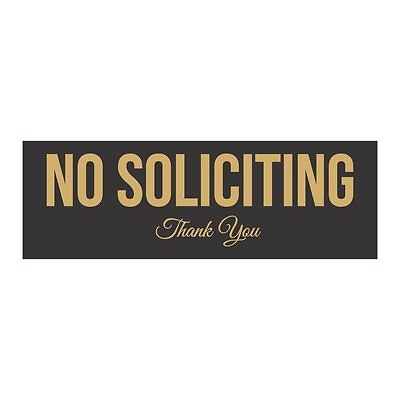 #ad Basic No Soliciting Sign $7.59