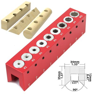 #ad Metal Pocket Hole Jig Drilling Vertical Self centering Guide Punching Locator $35.80