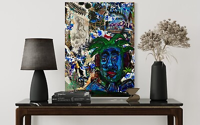 #ad abstract original portrait painting Acrylic 20x16 $235.00
