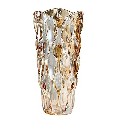#ad #ad Crystal Glass Amber VaseFlower Vase Decor for Home Dining Table Living Room... $35.68