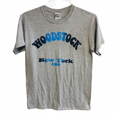 #ad Woodstock New York 1969 Tee Shirt Size Small T9 $0.99