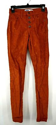 #ad Old Navy Junior Orange Button Front amp; Fly Super Skinny High Rise Corduroy Jean 0 $19.39