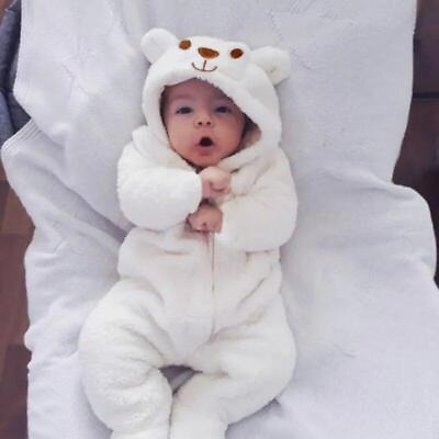 #ad Newborn Baby Romper Jumpsuit Boy Girl Kids Bear Hooded Bodysuit Clothes Outfits $15.00