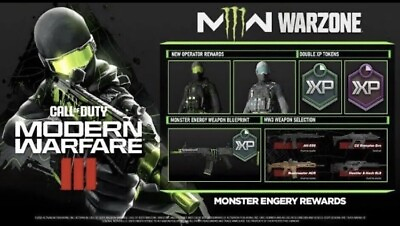 Call of Duty Modern Warfare 3 MW3 Monster Energy Skins FULL SET $16.99