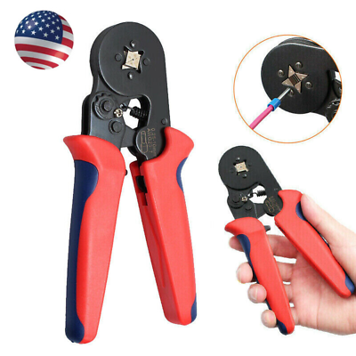 #ad Ferrule Crimping Tool Self adjustable Ratchet Pliers Crimpers AWG23 7 0.25 10mm² $22.99