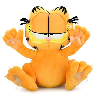 #ad ✿ New GARFIELD Stuffed Plush CAR WINDOW SUCTION CUPS Fat Tabby Cat Clinger Toy $15.00