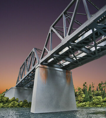 #ad Walthers Cornerstone HO Double Track Railroad Bridge Concrete Pier 2 Pa 933 4552 $26.98