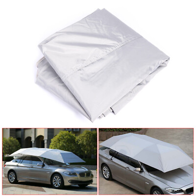 #ad Silver Portable Folded Car Umbrella Oxford Cloth Outdoor Anti UV Sun Proof Sun S $43.81