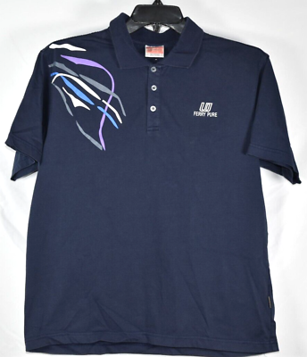 #ad Ferry Pure Mens Polo Shirt Navy Blue Size 2XL $29.99
