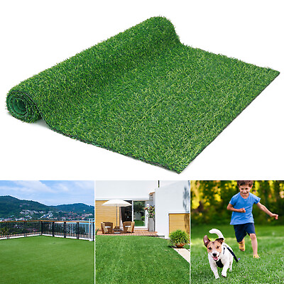 #ad 5x8ft Artificial Fake Synthetic Grass Rug Garden Landscape Lawn Carpet Mat Turf $36.99