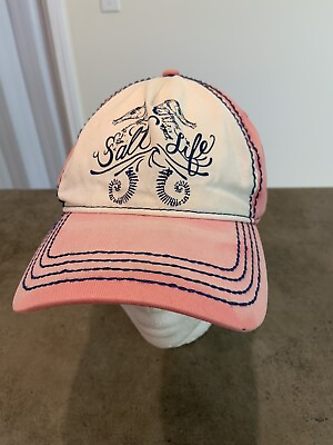 Salt Life Pink Adjustable Strap Hat baseball cap women#x27;s girls Rare $12.90