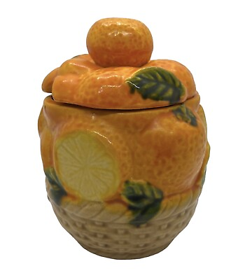 #ad Vintage Kitchen Orange Marmalade 3D Jam Jar With Lid NO SPOON $14.95