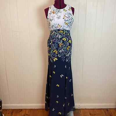#ad Erin Fetherston Long Flowy Butterfly Gown Maxi Dress 10 NWT Summer Party $99.99