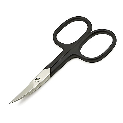 #ad Cuticle Nail Scissors 3.5#x27;#x27; Curved Black Manicure Pedicure S.Steel Grooming kit $7.30