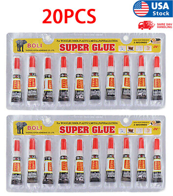Super Glue #x27;Cyanoacrylate Adhesive#x27; 20 Tubes Brand NEW 502 #ad $6.94