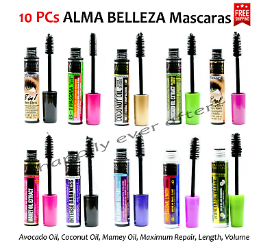 #ad #ad 10 PC ALMA BELLEZA Black Mascaras Maximum Length Mamey Oil Volume Mascaras $27.99