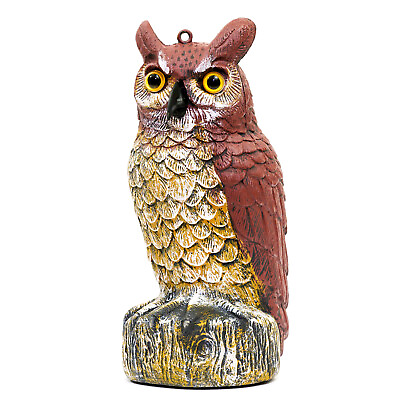 #ad Plastic Owl 11 Inch Scares Birds Away Bird Scarecrow Plastic Owls $16.95