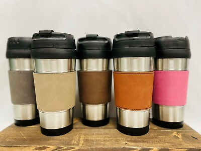 Winston Collection Travel Mug with Simulated Leather Wrap Golf 5 colors 16 oz $11.99