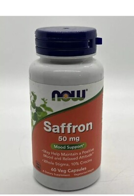 #ad Now Saffron 50 mg Mood Support 60 Veg Caps. Exp 07 25 New Sealed $12.45