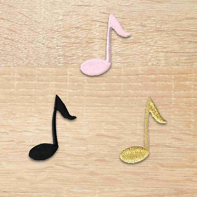 #ad Eighth Note Musical Patches 10 Pack Musical Embroidered Iron On Patch $8.04