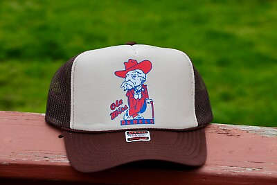 Hat Trucker Rebels Vintage Cap Snapback Mesh University Miss Ole Rebels NCAA $14.99