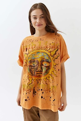 Urban Outfitters Women#x27;s X Sublime Distressed With Holes Oversized Tee T Shirt $24.99