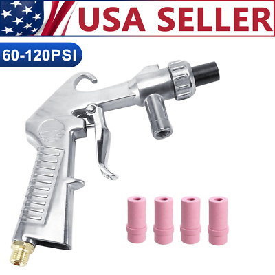 #ad Sandblaster Air Kit Abrasive Sandblasting Gun Sand Blaster with 4 Ceramic Nozzle $15.76