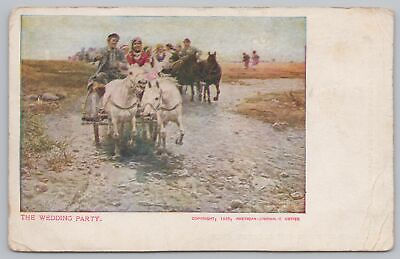 #ad State View Horses Pulling Wedding Party Vintage Postcard $2.70