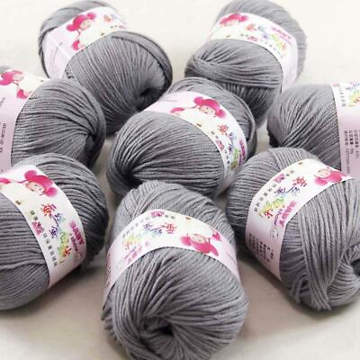 #ad Sale 8 SkeinsX50gr Soft Cashmere Silk Velvet Baby Hand Knitting Crochet Yarn 37 C $69.56