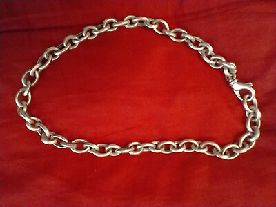 #ad Designer Sterling Silver Chain big link Necklace $349.00