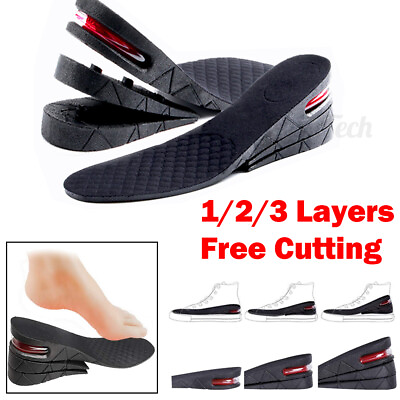 Men Women Shoe Insoles Invisible Height Increase Heel Lift Taller Inserts Pad US $7.01