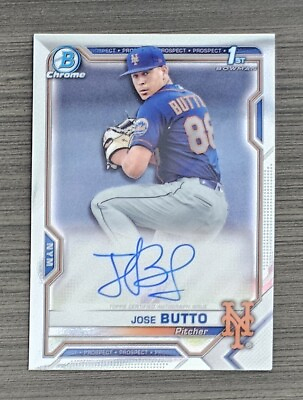 2021 RC 1st Bowman Chrome Jose Butto New York Mets Topps Signed Certified Auto $24.99
