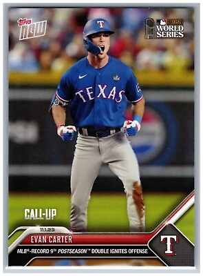 #ad Evan Carter Texas Rangers 2023 MLB TOPPS NOW® Card 1073 $5.99