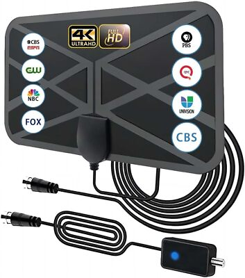 #ad #ad TV Antenna Indoor for Smart Support 4K 1080p Digital Black $20.54