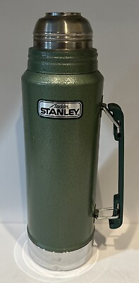 #ad Stanley Aladdin Green Vacuum Bottle Thermos A 944DH 1 Quart Made in USA Read $11.95