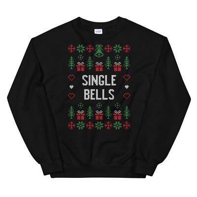 #ad Single Bells Ugly Christmas Style Winter Holiday Party Unisex Sweatshirt $36.99