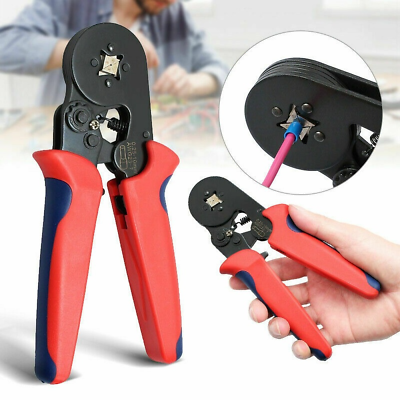 #ad Ferrule Crimping Tool Self adjustable Ratchet Pliers Crimpers AWG23 7 0.25 10mm² $28.95
