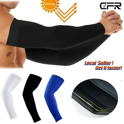 #ad Cooling Arm Sleeve Cover UV Sun Protection Elbow Support Athletic Sports Brace $8.49