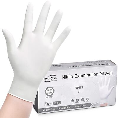 #ad 100pc Disposable Nitrile Exam 3 mil Latex Free Medical Cleaning Food Safe Gloves $6.25