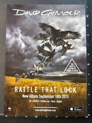 #ad DAVID GILMOUR RATTLE THAT LOCK I TUNES 9X12quot; Magazine Advert Mini Poster GBP 4.99