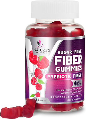 Sugar Free Fiber Supplement Gummies for Adults 4G Soluble Fiber per Serving #ad $13.66