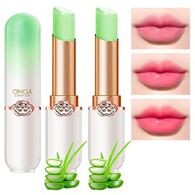 #ad BINGBRUSH 2 Pcs Aloe Vera Color Changing Lipstick QueenPH Mood Long Lasting $13.13