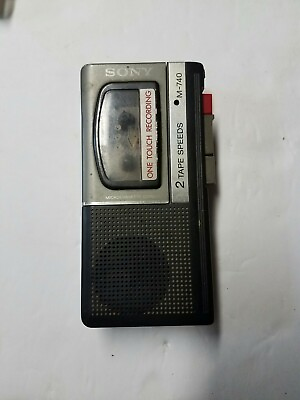 #ad Sony Microcassette Corder M 740 One Touch Handheld Cassette Voice Recorder $18.99