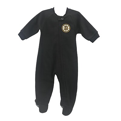 #ad Boston Bruins Official NHL Apparel Baby Infant Size Pajama Sleeper Bodysuit New $14.95