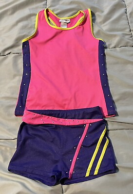 #ad Girls Gymnastics Outfit size 8 10 Gently Used $8.00