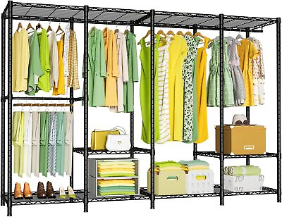 #ad H40 Heavy Duty Garment Rack Extra Large Closet Storage and Organizer Portab... $186.34